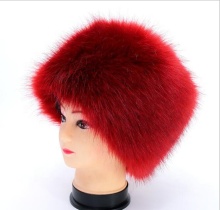 Russian Style Fox Faux Fur Headband for Women Winter Earwarmer Earmuff Hat Ski Headband Hat Fluffy Snow Cap