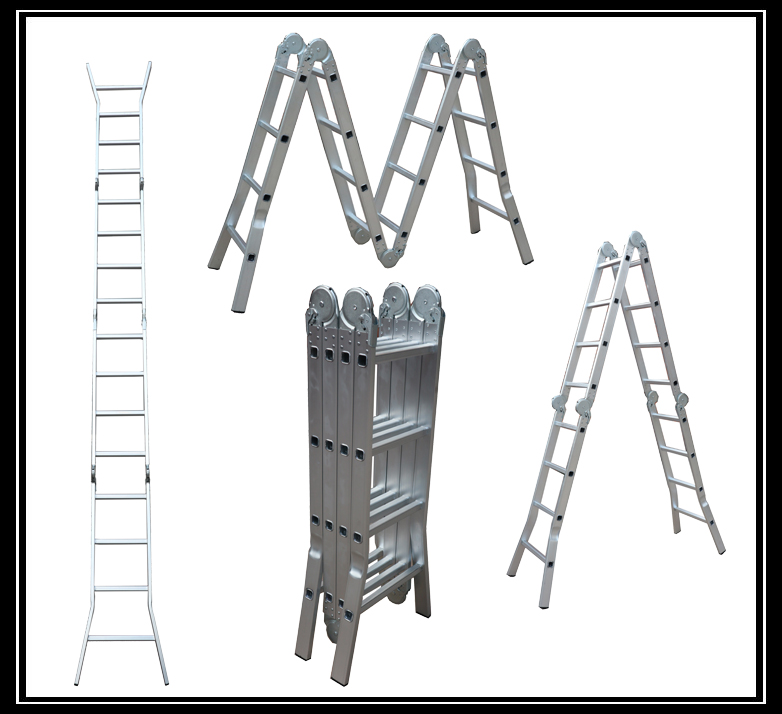 double sided 5m telescopic ladders aluminium with factory cheap price