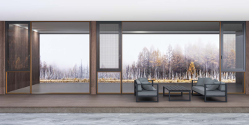 Invisible Corner Casement Window with Security Bar