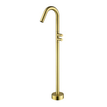 Single function freestanding gold bathtub filler