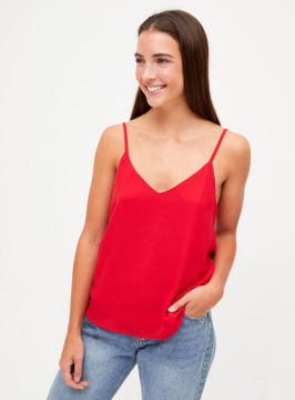 Summer Shirts Loose Red Ladies Small Sling