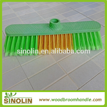 SINOLIN Multi colors household plastic broom with wood handle