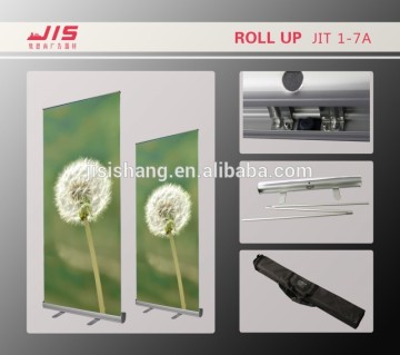 JIS1-7A economic trade show advertisement exhibition display usage 85*200cm customised retractable display banner stand