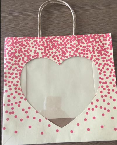 Bolsa de papel Kraft de regalo de San Valentín personalizada