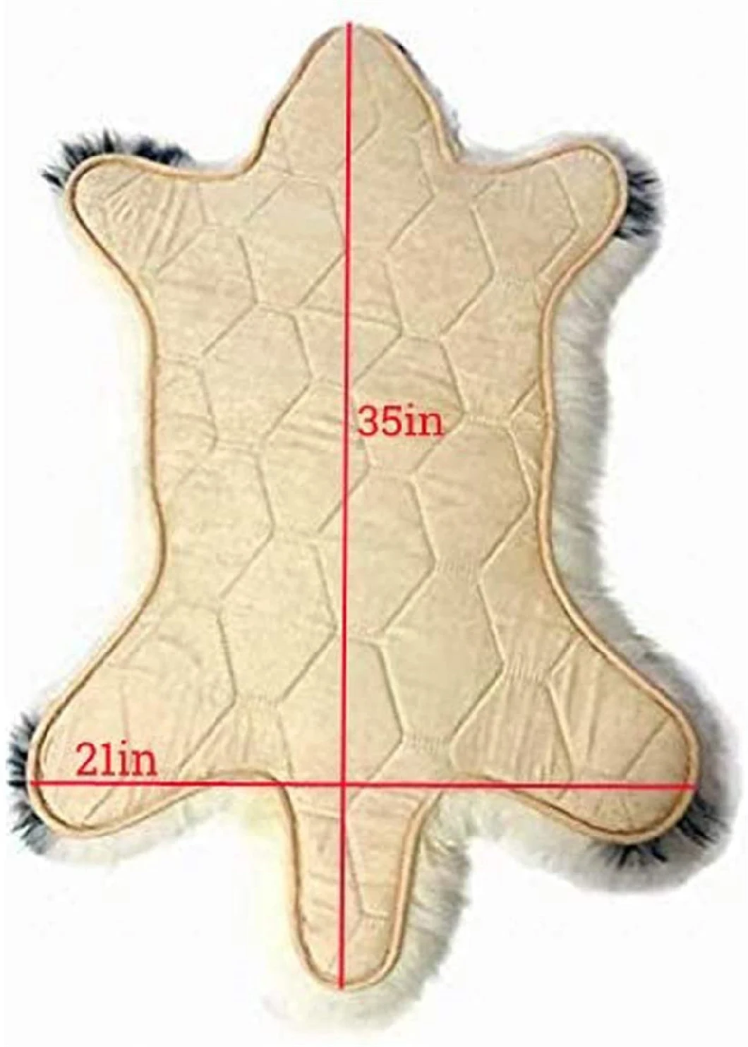 Long Wool Sheepskin Double Rug Carpet Made in China