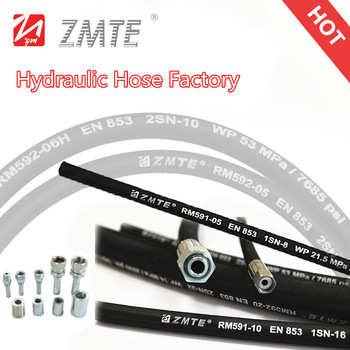 EN853 1SN Hydraulic braid reinforced black Flexible hose pipe