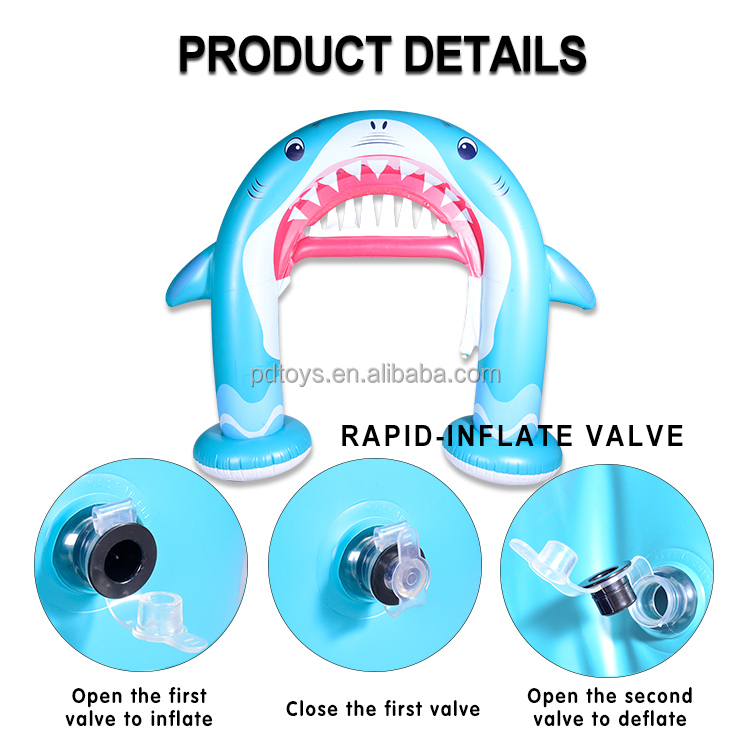 wholesale inflatable arch inflatable shark sprinkler inflatable kids toys baby pool kids pool