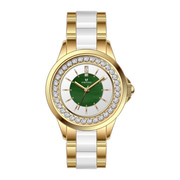 Alloy Case Diamond Bezel MOP Quartz Lady Watch