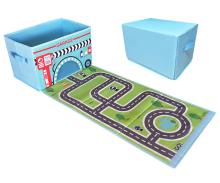 Kids Toys Storage: Folding Mat and Cube Organizers