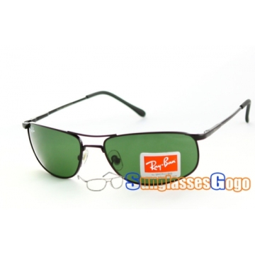 Ray Ban RB 3147 Lifestyle Sunglasses Black Frame with Green Lens