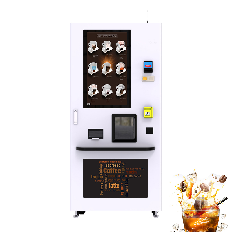 LE308G 智能现煮咖啡自动售货机，提供热/冰块饮料