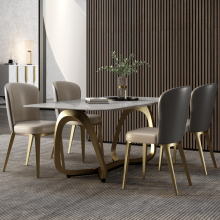 Dining room Iron Marble Top Square Dining tables