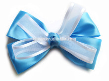 New Large blue organza hair bows with clips