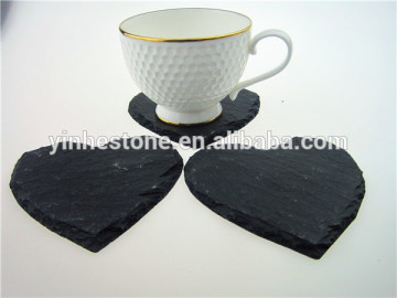 Heart shape slate drinkware coaster