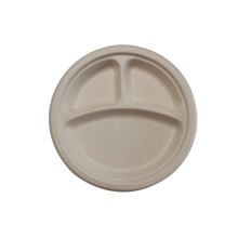 Compostable Plates Food 9 Inch 3 Compartment Plates