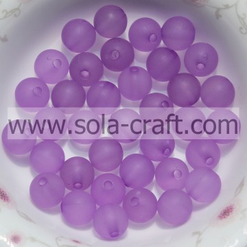 Good Acrylic Material Purple 8MM Fashion Polish Finish Round Handmade Beads