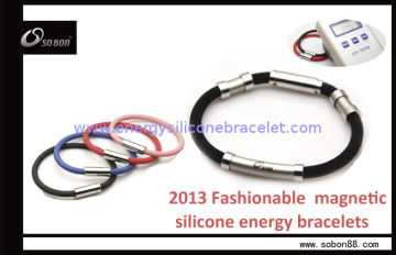 Black Titanium Energy Silicone Bracelet For Boosting The Immune And Endocrine System