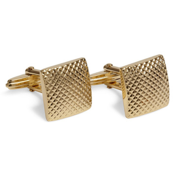 Customized design classic shiny gold plating 18k gold cufflinks