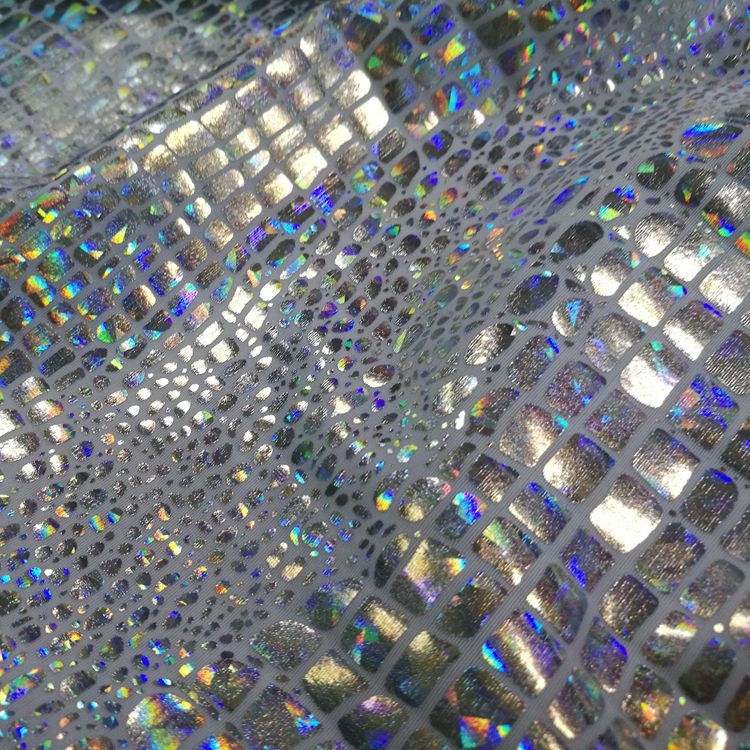 Swimwear Spandex Rhinestones Hologram Foil Beachwear Fabric