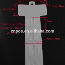 plastic supermarket hang strips with 20 hooks