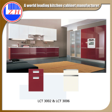 Modern cabinet furniture semi gloss laminate kitchen cabinet (LCT3006)