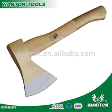 Wooden handle broad felling camping axe