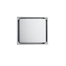 Brushed Nickel Copper Shower Drain: Anti-Odor Small Square Floor Drain