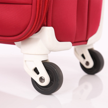 Red and white fabric strong luggage