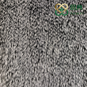 Stylish Faux Fur Fabric in Black and White Colors