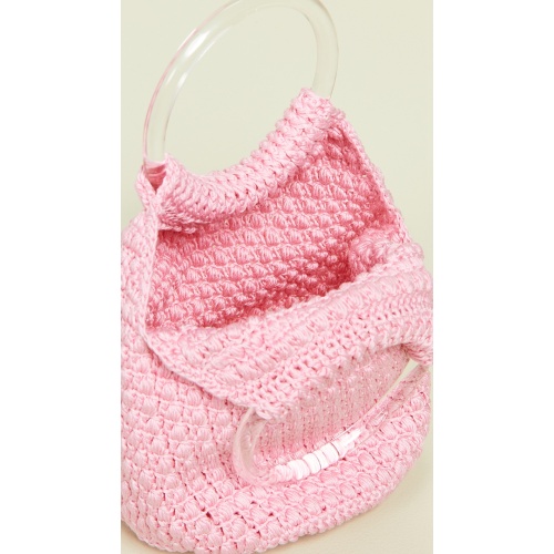 Hot Fashion Pink Crochet Handbag Design