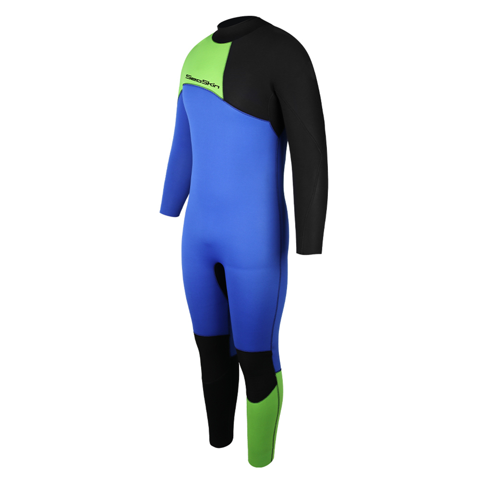 Seaskin Mens 4/3mm strect Zipper Swimsuit Wetsuit