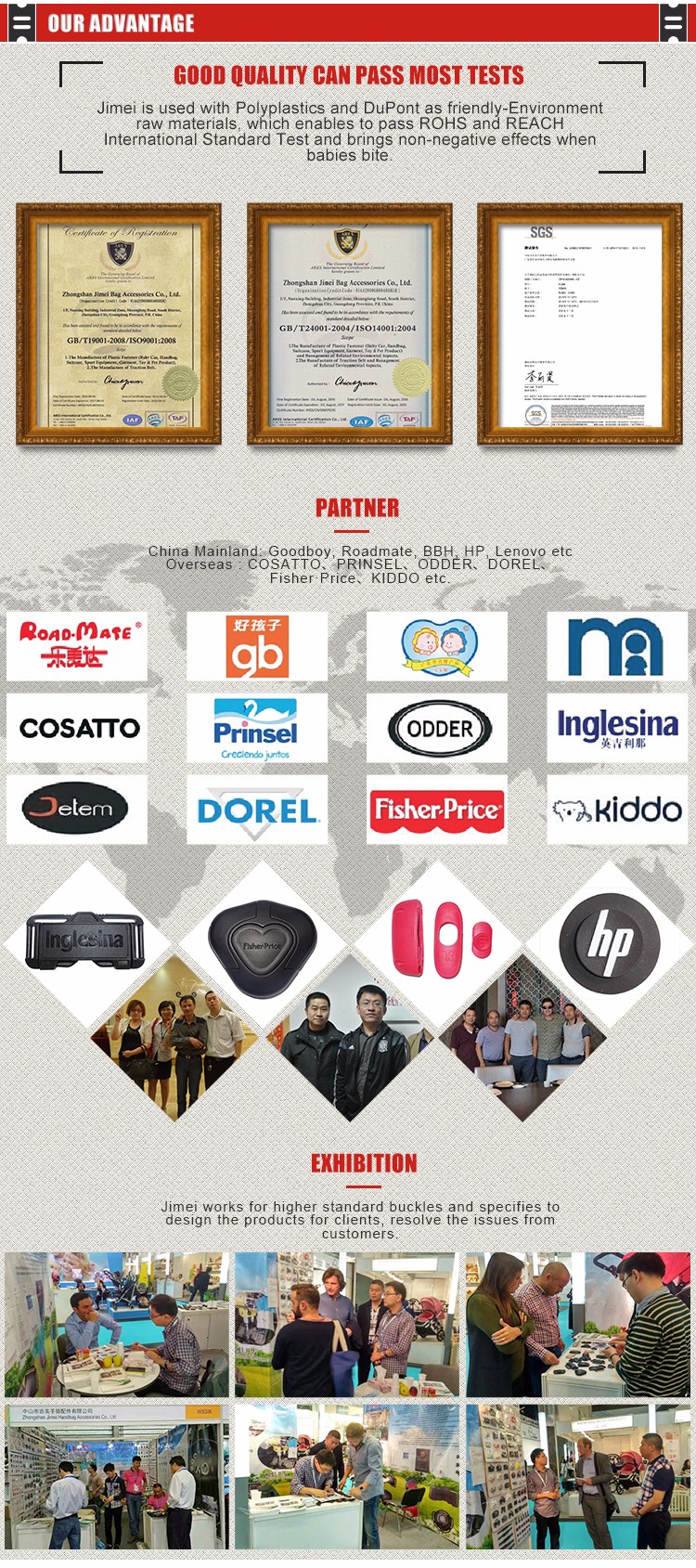 Backpack Luggage Strap Accessories Plastic Interlocking Clasp Quick Release Connect Webbing Buckle