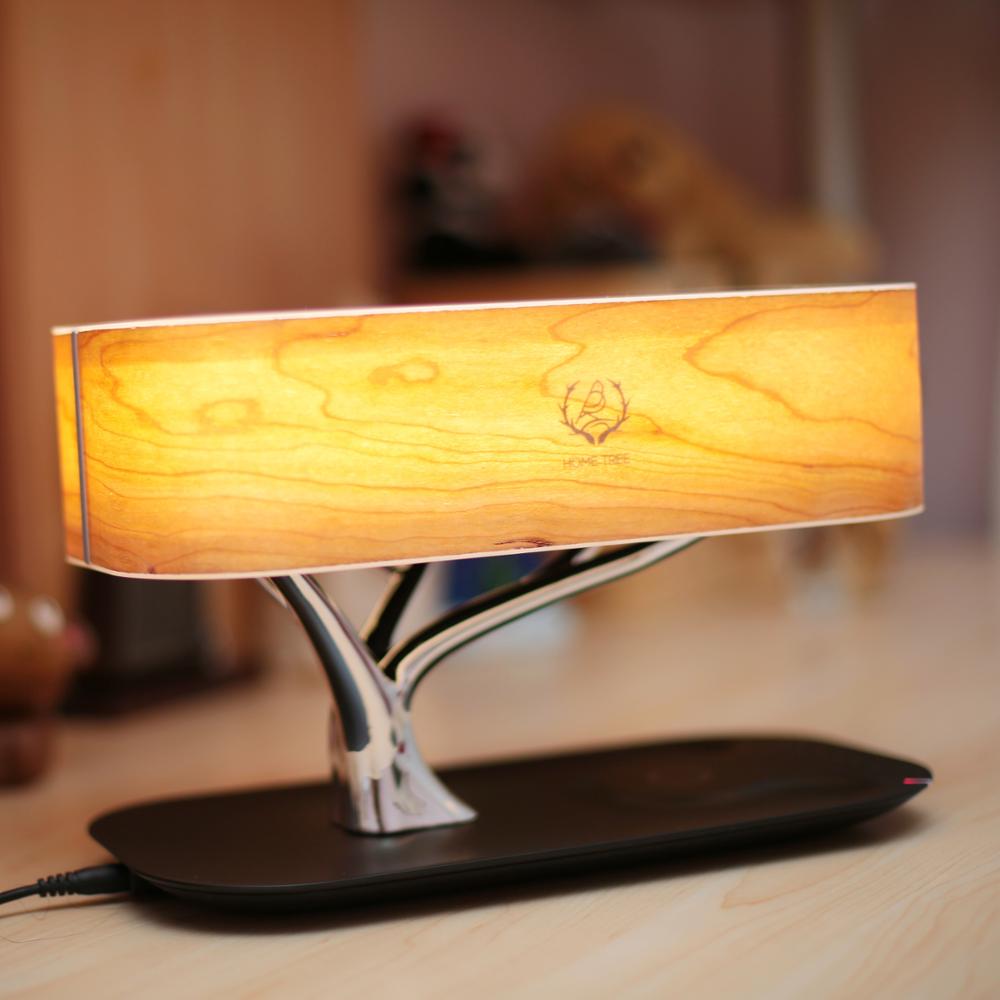 High quality LED bedside table lamps with wireless charging and music speaker