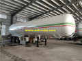 25-30 Ton Tri-axle LPG Road نصف مقطورة