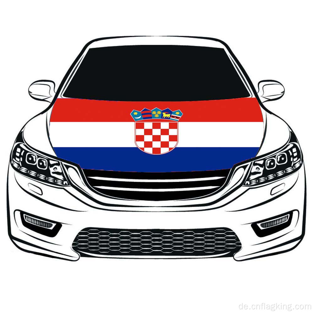 Die WM-Flagge der Republik Kroatien Flagge Autohaube 100 * 150cm Republik Kroatien Haube Flagge