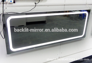 lighted mirror with heating pads