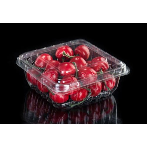Caja de embalaje de frutas transparente apilable