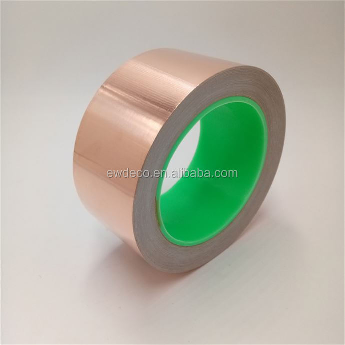 Factory Price High Temperature Adhesive Wrap Tape Hot Selling Double Sided Cooper Electrically Conductive Copper Foil Tape