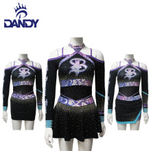 Custom Purpur und weiße uniformische Cheerleading Uniformes Cheerleader -Outfit für Mädchen