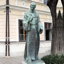 Garden casting religious catholic sculpture bronze st. francis statue for sale