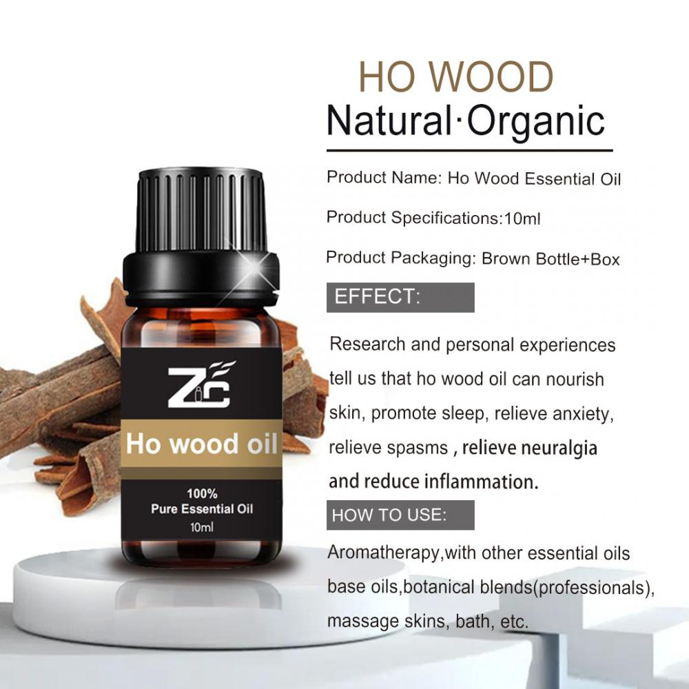 Cuidado del cabello ho aceite de madera perfume relajación aceite esencial