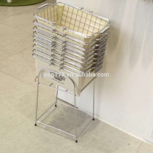 Metal Shopping Basket Stand For Cosmetic Stores