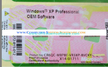 Professional Xp Oem Software Serial Windows Product Key Sticker Label