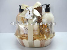 wooden box bath salt gift set