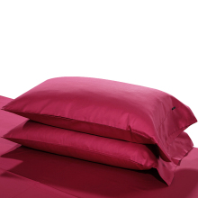 Cherry Red 100% Egyptian Cotton Simple Style Pillowcase