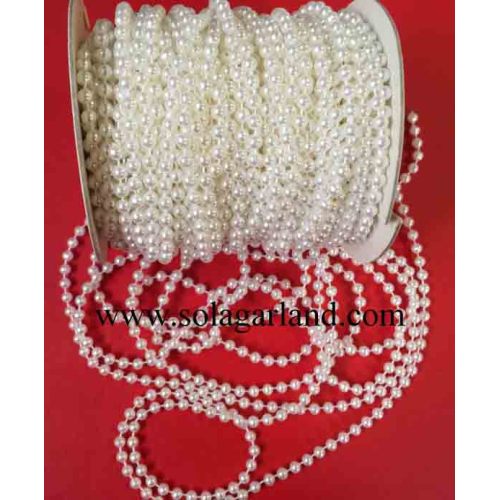 8/10/12 / 14MM Vintage Faux Shiny White Pearl Beads Garland