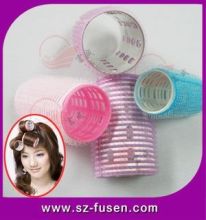 Plastic / Nylon Ornament Velcro Hair Roller Customised Oem