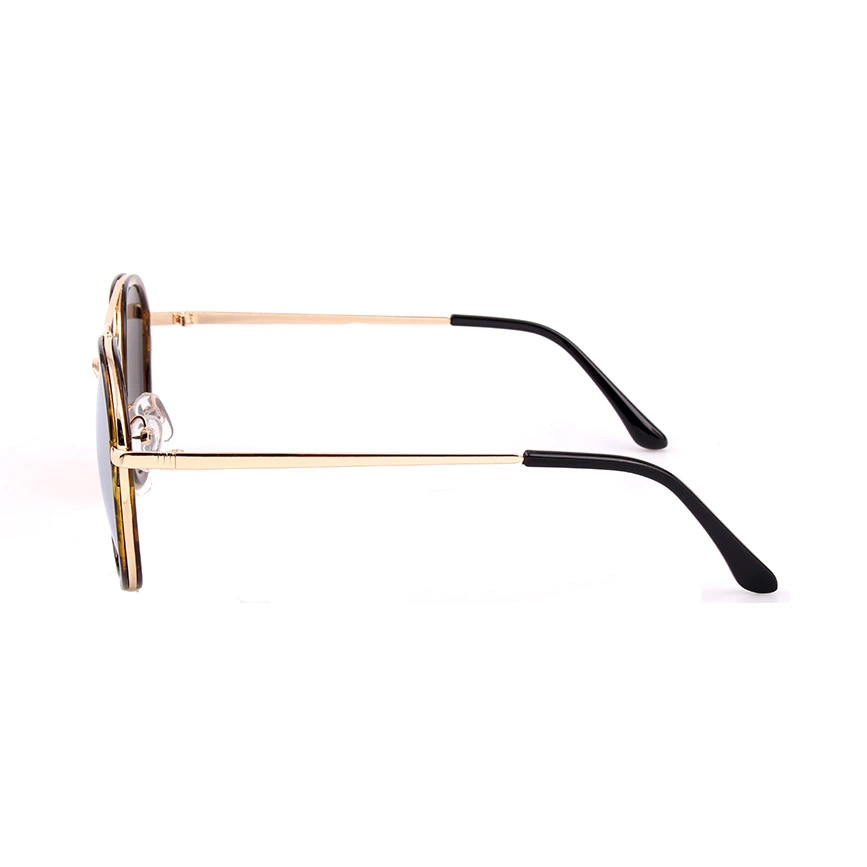 2018 Classical Round Shape Sunglasses with Metal Bridge and Temple