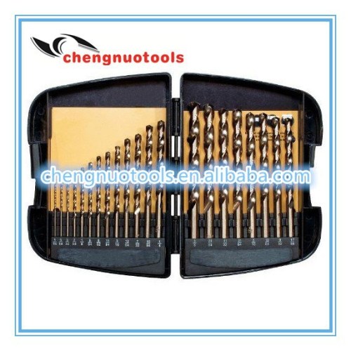 Power tools of HSS M35 5%cobalt fully ground Drill bit set in DIN338 standard for metal drilling supplied by china manufacture.