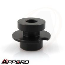 APPORO CNC Lathe Part Plastic Black Delrin POM Medical Container Insulating Cover